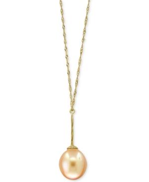 Pearl Lace By Effy Cultured Golden South Sea Pearl (11mm) Pendant Necklace In 14k Gold