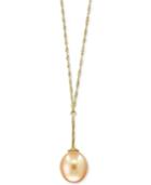 Pearl Lace By Effy Cultured Golden South Sea Pearl (11mm) Pendant Necklace In 14k Gold