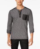Inc International Concepts Men's Demitrius Space-dyed Pocket Henley, Only At Macy's