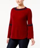 Style & Co Embroidered Chenille Sweater, Created For Macy's