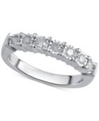 Diamond Band (1/4 Ct. T.w.) In Sterling Silver Or 14k Gold Over Sterling Silver