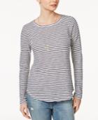 Maison Jules Cotton Striped Top, Created For Macy's