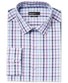 Bar Iii Men's Slim-fit Purple Multi-check Dress Shirt, Only At Macy's