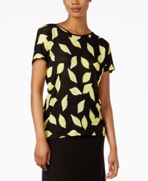 Kensie Short-sleeve Lemon-print T-shirt