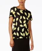 Kensie Short-sleeve Lemon-print T-shirt