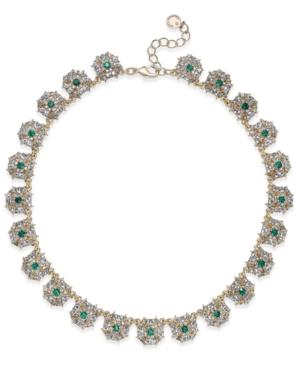 Charter Club Gold-tone Blue & Clear Crystal Necklace, Created For Macy's