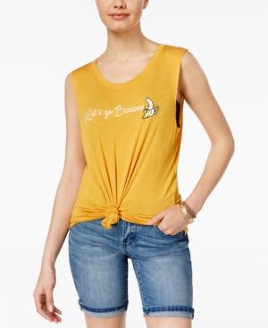Rebellious One Juniors' Let's Go Bananas Graphic Tank Top