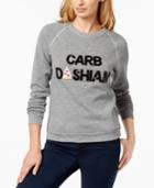 Bow & Drape Carbdashian Sequined Graphic Sweatshirt