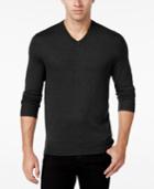 Club Room Men's Merino Blend V-neck Sweater, Classic Fit