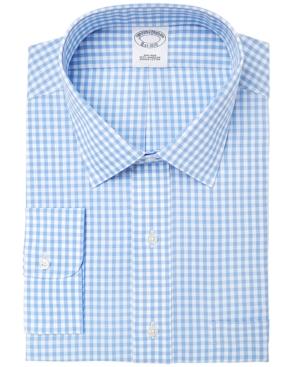 Brooks Brothers Men's Extra-slim Fit Non-iron Blue Gingham Dress Shirt
