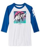 Neff Men's Raglan-sleeve Graphic-print T-shirt