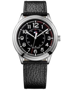 Tommy Hilfiger Men's Table Black Leather Strap Watch 42mm 1791282, Created For Macy's