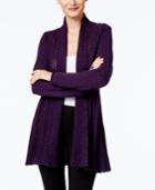 Ny Collection Open-front Pointelle Cardigan