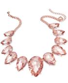 Thalia Sodi Rose Gold-tone Pink Crystal Statement Necklace, Only At Macy's