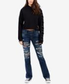 True Religion Billie Ripped Chain-embellished Bootcut Jeans