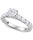 Macy's Star Signature Diamond Engagement Ring (1-5/8 Ct. T.w.) In 14k White Gold