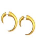 Vince Camuto Earrings, Gold-tone Horn Tunnel Front-back Earrings