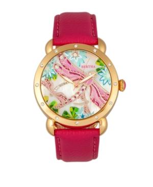 Bertha Quartz Jennifer Collection Gold And Pink Leather Watch 38mm
