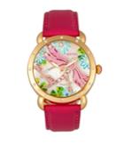 Bertha Quartz Jennifer Collection Gold And Pink Leather Watch 38mm