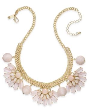 Inc International Concepts Gold-tone Stone & Thread Statement Necklace, Only At Macy's
