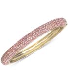 Nina Gold-tone Swarovski Crystal Pave Bangle Bracelet