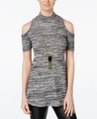 Bcx Juniors' Cold-shoulder Space-dyed Tunic