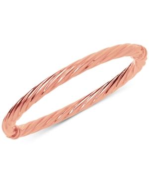 Twist Hinge Bangle Bracelet In 14k Gold, Rose Gold Or White Gold