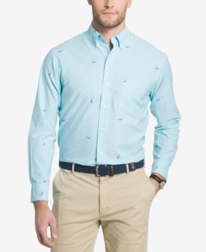 Izod Men's Fish Print Cotton Shirt