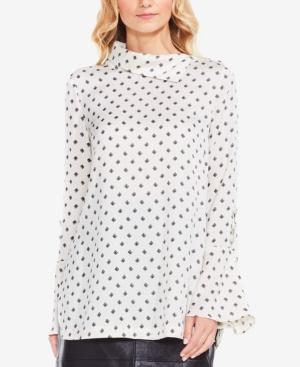 Vince Camuto Polka-dot Flare-sleeve Top