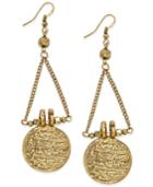 Gold-tone Coin-inspired Chandelier Earrings, Only At Macy's