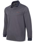 Greg Norman For Tasso Elba Men's Long-sleeve Dotted-grid Polo, Only At Macy's
