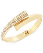 Bcbgeneration Gold-tone Crystal Bypass Bracelet