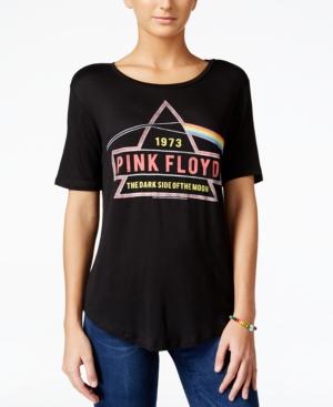 Freeze 24-7 Juniors' Pink Floyd Round-hem Tunic T-shirt
