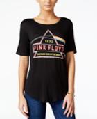 Freeze 24-7 Juniors' Pink Floyd Round-hem Tunic T-shirt