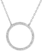 Giani Bernini Cubic Zirconia Circle Pendant Necklace In Sterling Silver, Only At Macy's