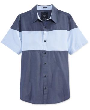 Guess Men's Short-sleeve Colorblocked Shirt