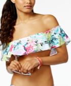 Bar Iii Tropical Off-the-shoulder Bandeau Bikini Top, Only At Macy's Women's Swimsuit
