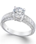 Certified Diamond Engagement Ring (1-1/2 Ct. T.w.) In 18k White Gold