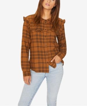 Sanctuary Ruffled Plaid Shirt