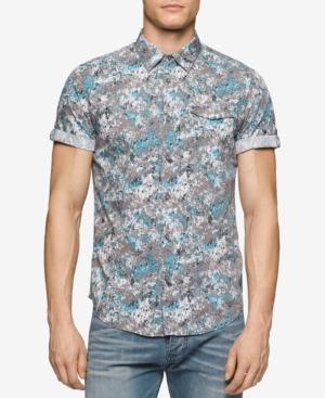 Calvin Klein Jeans Men's Confetti Camo-print Short-sleeve Shirt