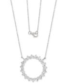 Giani Bernini Cubic Zirconia Teardrop Circle 18 Pendant Necklace In Sterling Silver, Created For Macy's