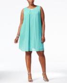 Msk Plus Size Sleeveless Embellished Shift Dress