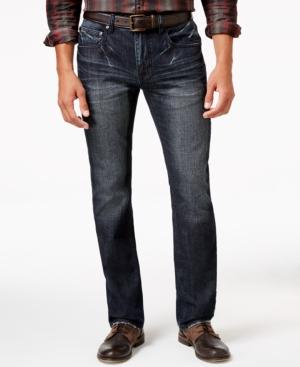 Inc International Concepts Men's Jones Slim Straight Fit Dark Blue Wash Jeans, Only At Macy's