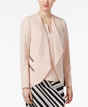 Nine West Zip-pocket Open-front Blazer