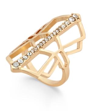 Thalia Sodi Gold-tone Geometric Pave Ring, Only At Macy's