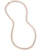 Betsey Johnson Rose Gold-tone Long Pave Glitter Rope Statement Necklace