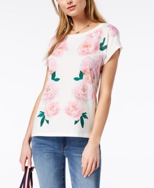 Tommy Hilfiger Rose-print T-shirt, Created For Macy's