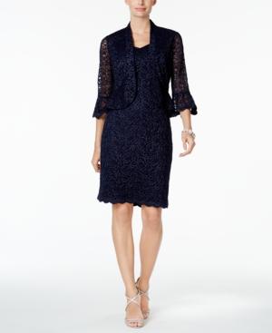 R & M Richards Petite Lace Sheath Dress And Jacket