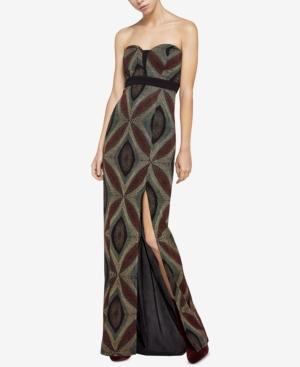 Bcbgeneration Metallic-knit Sweetheart Maxi Dress