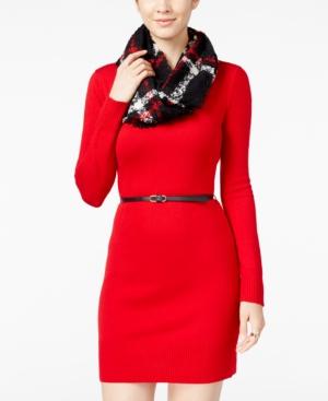 Bcx Juniors' Belted Scarf Sweater Dress